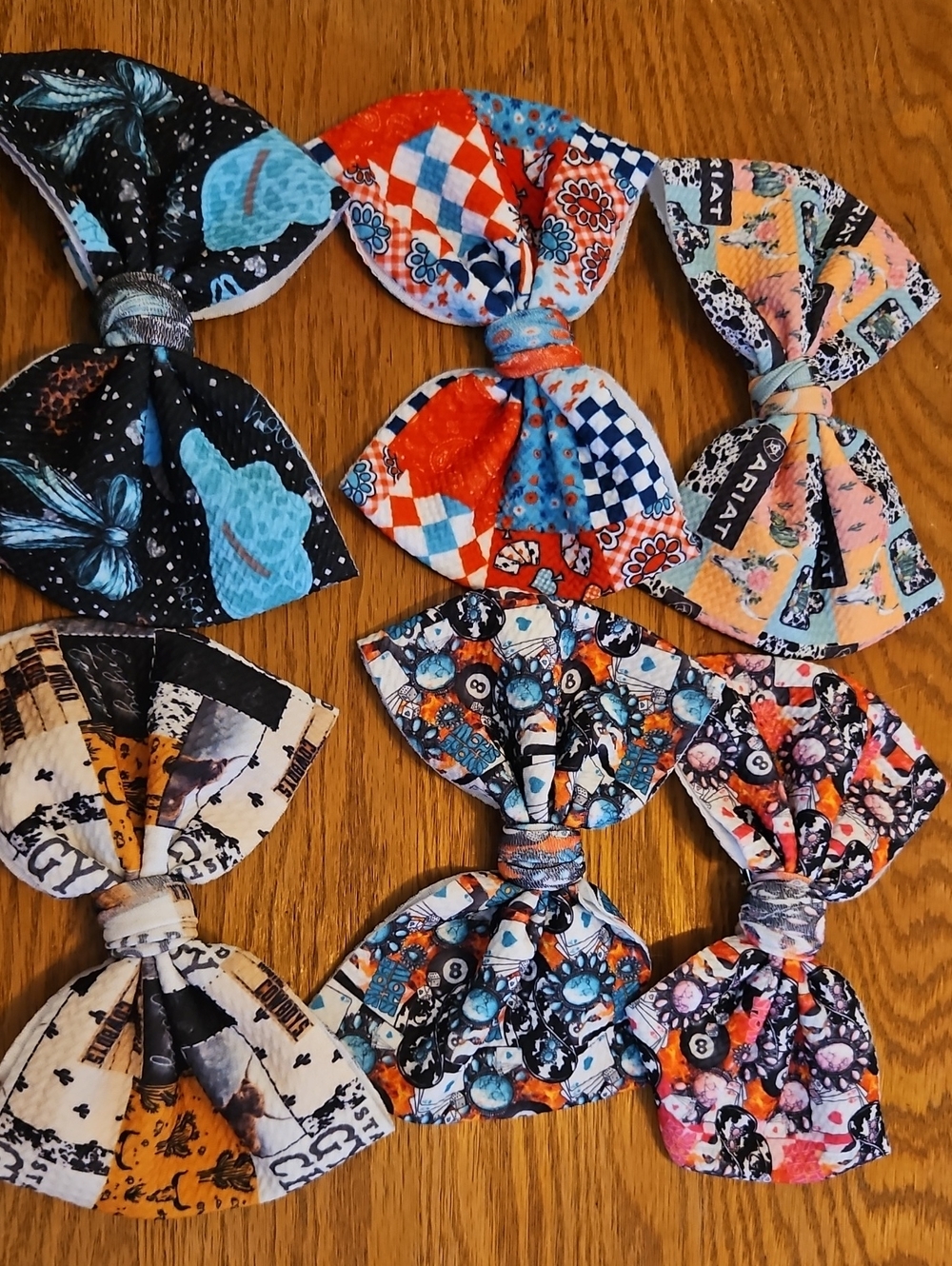 Western Hair Bows On Clip